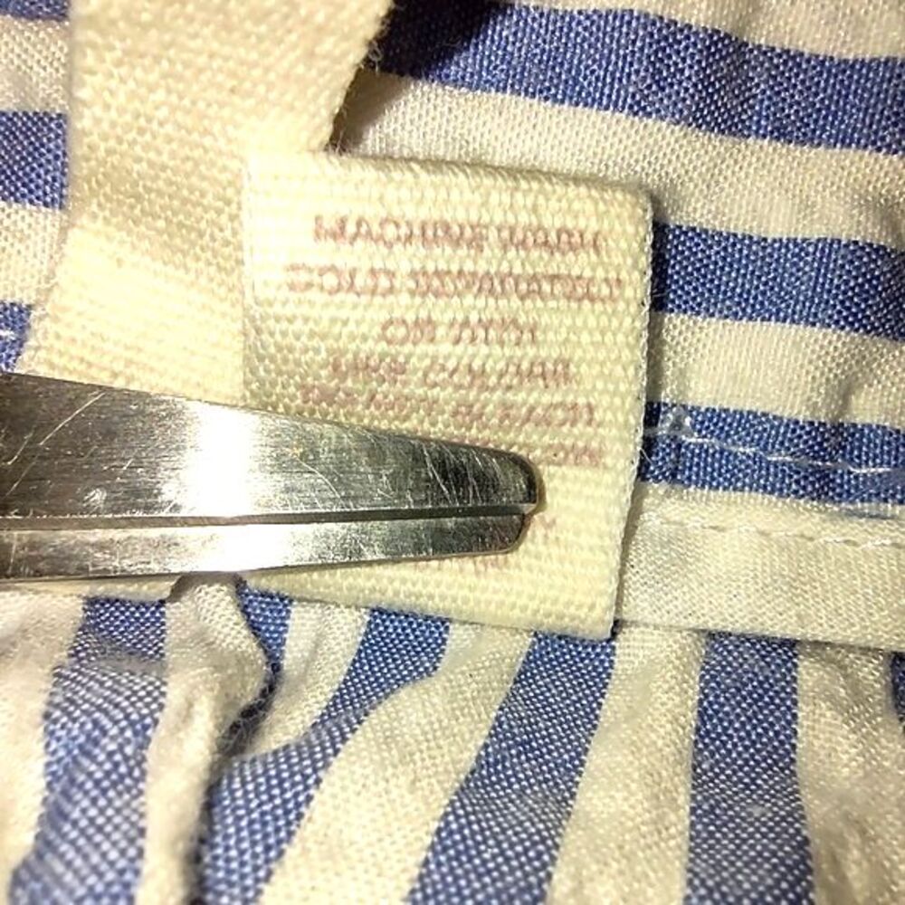 Red Camel Blue Striped Seersucker A-Line Mini Skirt Juniors Size 7 - Picture 5 of 5